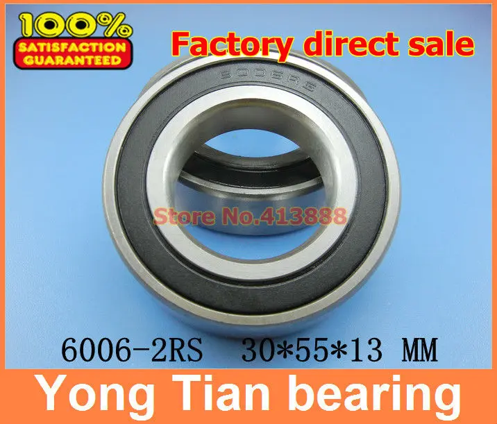 

(1pcs) High quality deep groove ball bearing double rubber sealing cover 6006-2RS 30*55*13mm