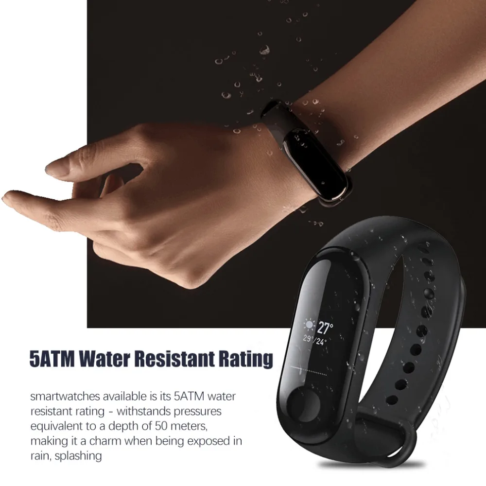 Original Xiaomi Mi Band 3 Smart Bracelet Miband 3 Smart band smartband OLED Screen Message Weather Display Fitness Tracker