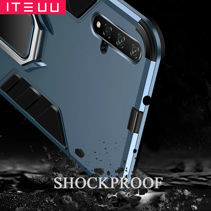 ITEUU антидетонационный подставка держатель Броня чехол для huawei Honor 20 PRO Чехол