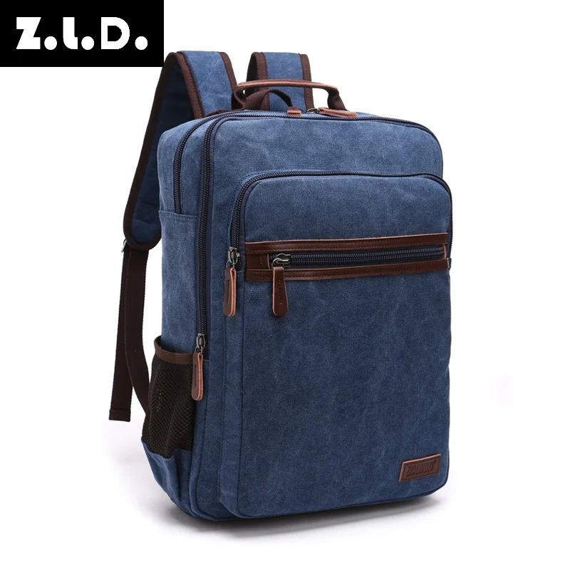 

New Fashion Shoulder Strap Zipper Solid Casual Bag Male Backpack School Bag Canvas Bag Designer Laptop Backpacks