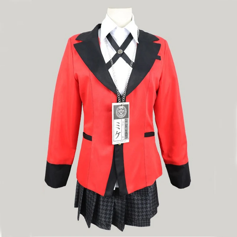 Аниме Kakegurui Косплей Костюм Jabami Yumeko косплей костюм японская школьная форма