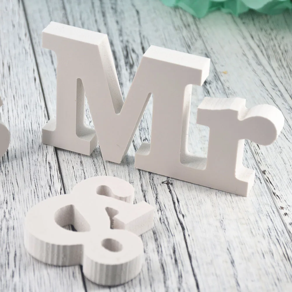 1 компл.. Mr & Mrs деревянные буквы для свадебного украшения поставки знак топ стол подарок декор событие вечерние вечеринок домашний декор
