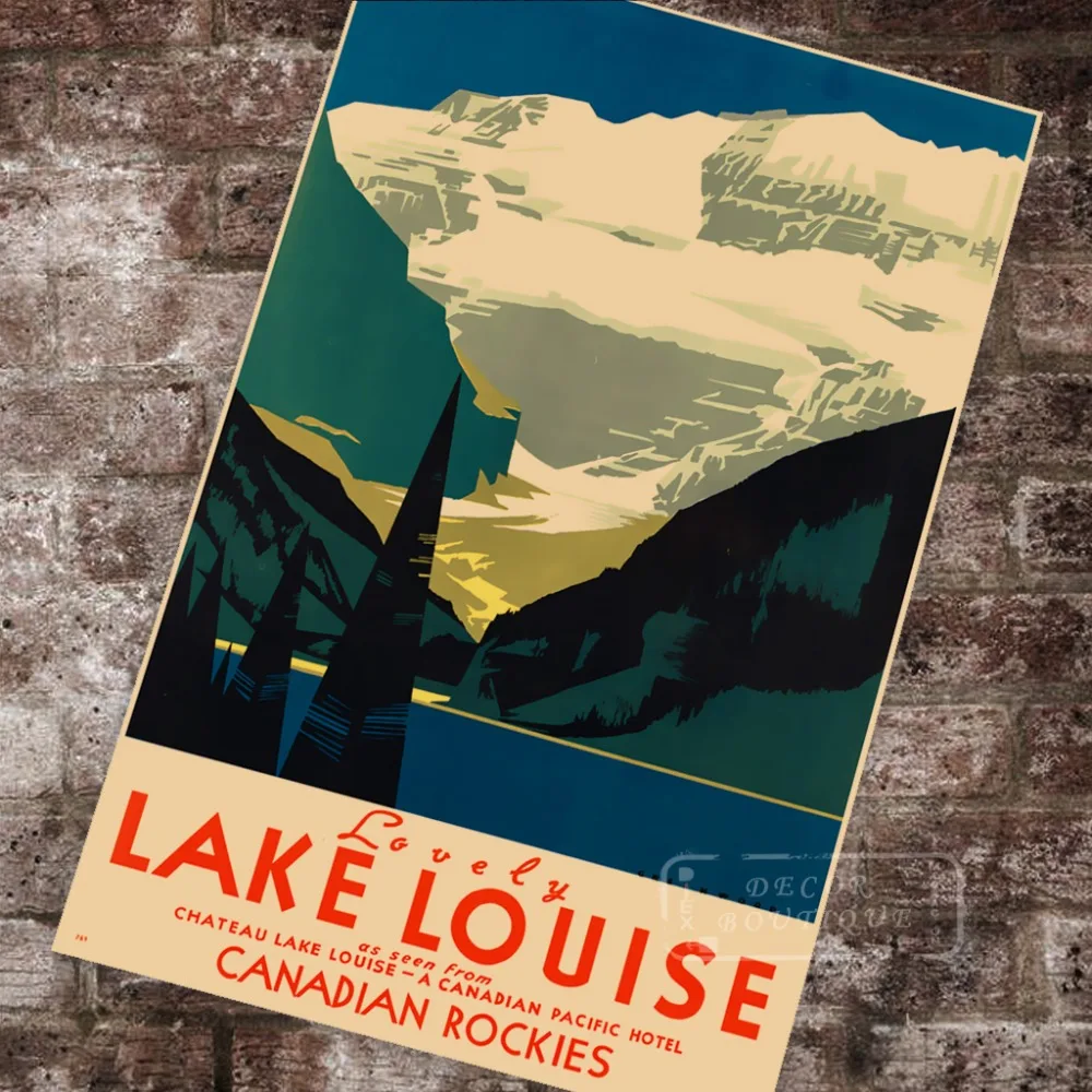 Canada Vintage Travel Tourism Poster Lake Louise Classic Canvas