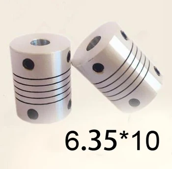 

30pcs/lot 6.35x10 CNC Motor Jaw Shaft Coupler 6.35mm to 10mm 6.35 to 10 Flexible Coupling 20mm OD 25mm length (D20 L25)