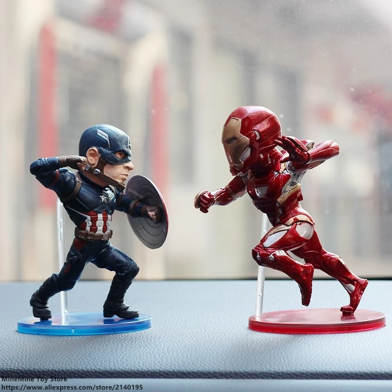 

DISNEY Marvel Captain America 3 Iron Man 13cm Action Figure Anime Mini Decoration PVC Collection Figurine Toy model for children