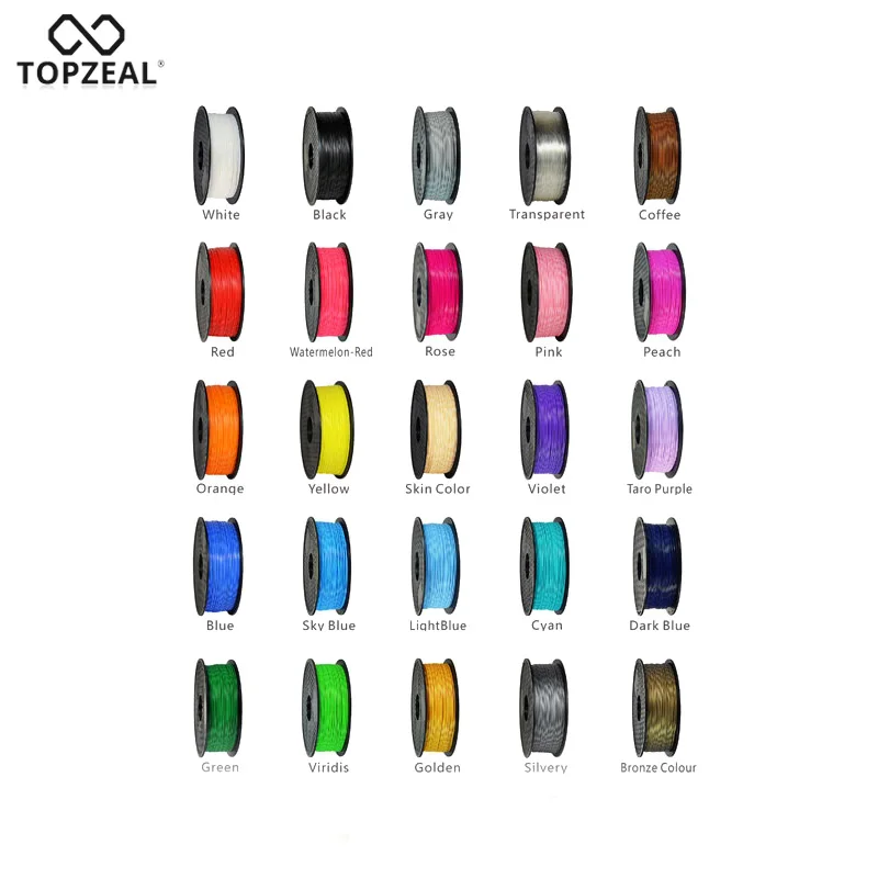 TOPZEAL 3D طابعة خيط ABS 1.75 مللي متر الأبعاد دقة +/-0.02 مللي متر 1 كجم 343 M 2.2LBS 3D الطباعة المواد البلاستيك ل RepRap TOPZEAL 3D طابعة خيط ABS 1.75 مللي متر الأبعاد دقة +/-0.02 مللي متر 1 كجم 343 M 2.2LBS 3D الطباعة المواد البلاستيك ل RepRap