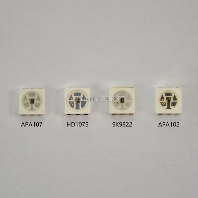 APA107 APA102 HD107S SK9822 светодиодный чип 5050 SMD красный зелёный синий со встроенной ИС 5 В 0 3