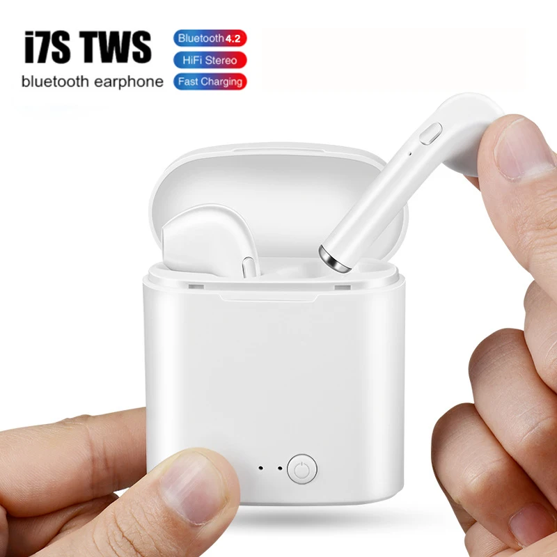 

i7s Tws Bluetooth Earphones Mini Wireless Earbuds with Charging Box Sport Handsfree Earphone Cordless Headset for xiaomi Phone