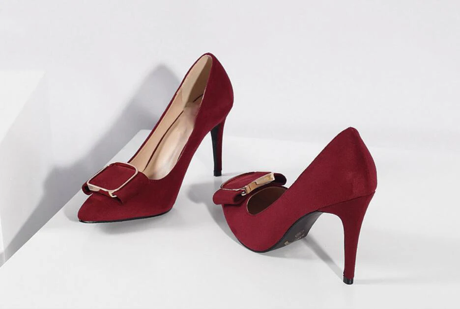 Solo Sexy Negro Calidad Zapatos Moda Baja Tinto Puntiagudo rosado Primavera Negro gris rojo vino Womenundefineds Alto De Alta Kncokar Tacón XzBxp0p