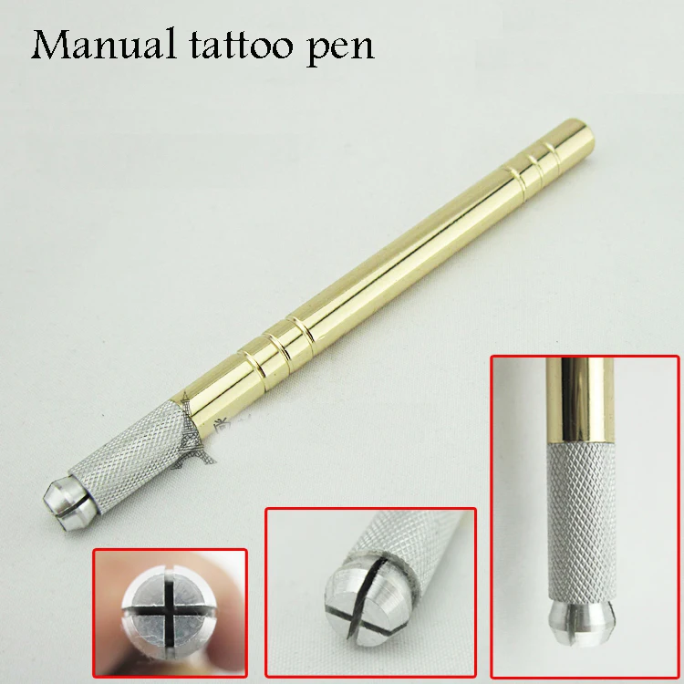 

Manual Tattoo pen Permanent Manual Eyebrow Makeup Tattoo Machine Pen microblading pen gold tattoo