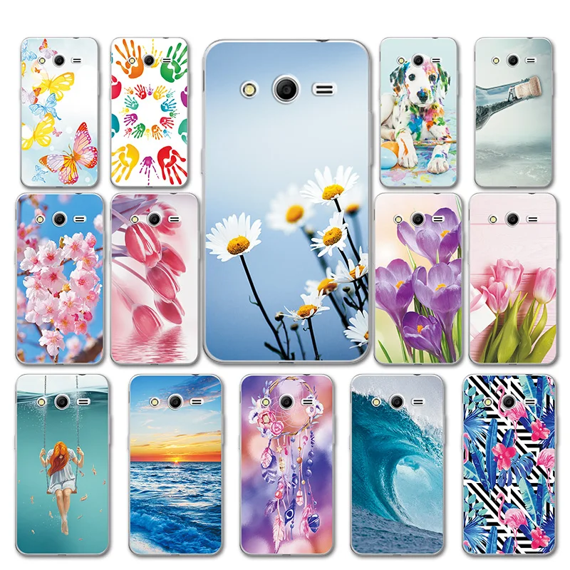 

Love Heart Silicone Case For Samsung G355H 4.5'' Phone Shell For Samsung Galaxy Core 2 Duos SM-G355H Cute Back Cover Cases Capa
