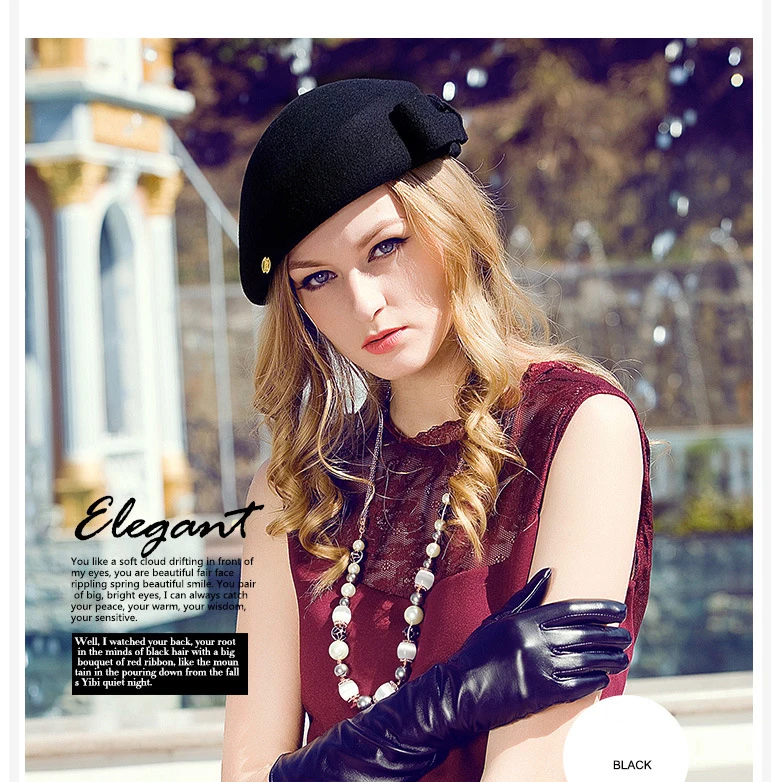 2018 Autumn And Winter Female Painter Hat Warm Woolen Hat Hat Lady Stewardess Hat Beret Fashion Hat ACD18 (10)