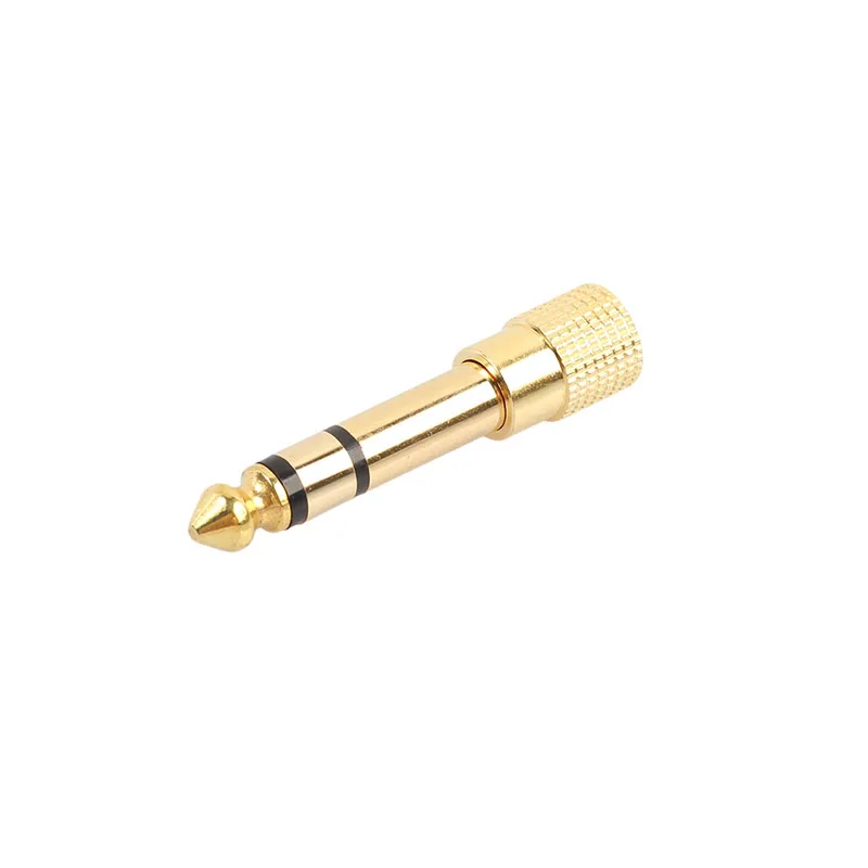 6.35 Male to 3.5 Female Stereo Adapter Gold-Plated Plug Headphone Microphone Speaker Plug Terminals Audio Adapter Connector (4)