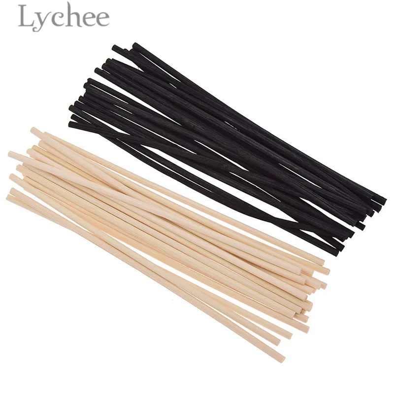 Lychee Life 20 шт. 4 мм x 20 см Экстра толстый ротанговый Рид масло диффузор Замена палочка благовония дома гостиная ароматические благовония