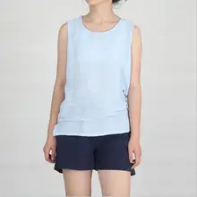 Новинка летние женские повседневные топы женские Eegant облегающие топы на бретелях Модные свободные льняные топы без рукавов для женщин LY37