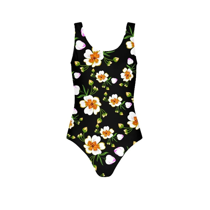 

High Waist Women Swimsuit One Piece Girl Family Swimwear Retro Bikini Padded Bathing Suit New Leaf Print Biquini Maillot De Bain