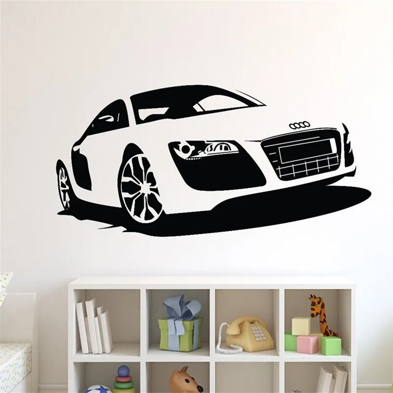 T06054 Creative car wall  stickers  Large Racing Car Wall  