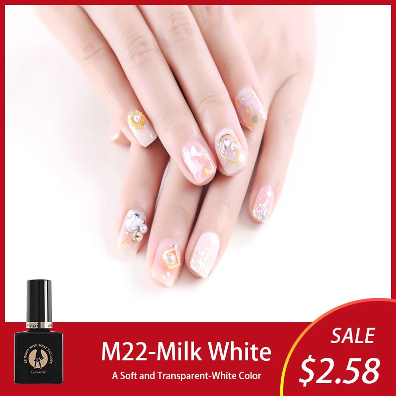 

1 PCS Soak Off Gel Lacquer Professional 10ml Semi Transparent Gel Nail polish White Varnishes Primer Nail Art UV Gel Nail Lak