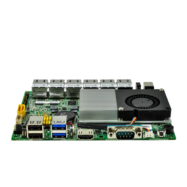 High-performance PC board with 6 Gigabit LAN ports and Intel Core i5-6200U Processor