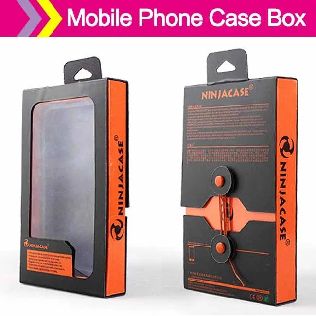 high-luminance color mobile phone case box with window
