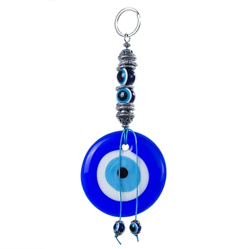 

H&D Handmade Turkish Blue Evil Eye Lucky Charm Crystal Rainbow Maker Pendants Window Hanging Pendant SunCatcher Ornaments