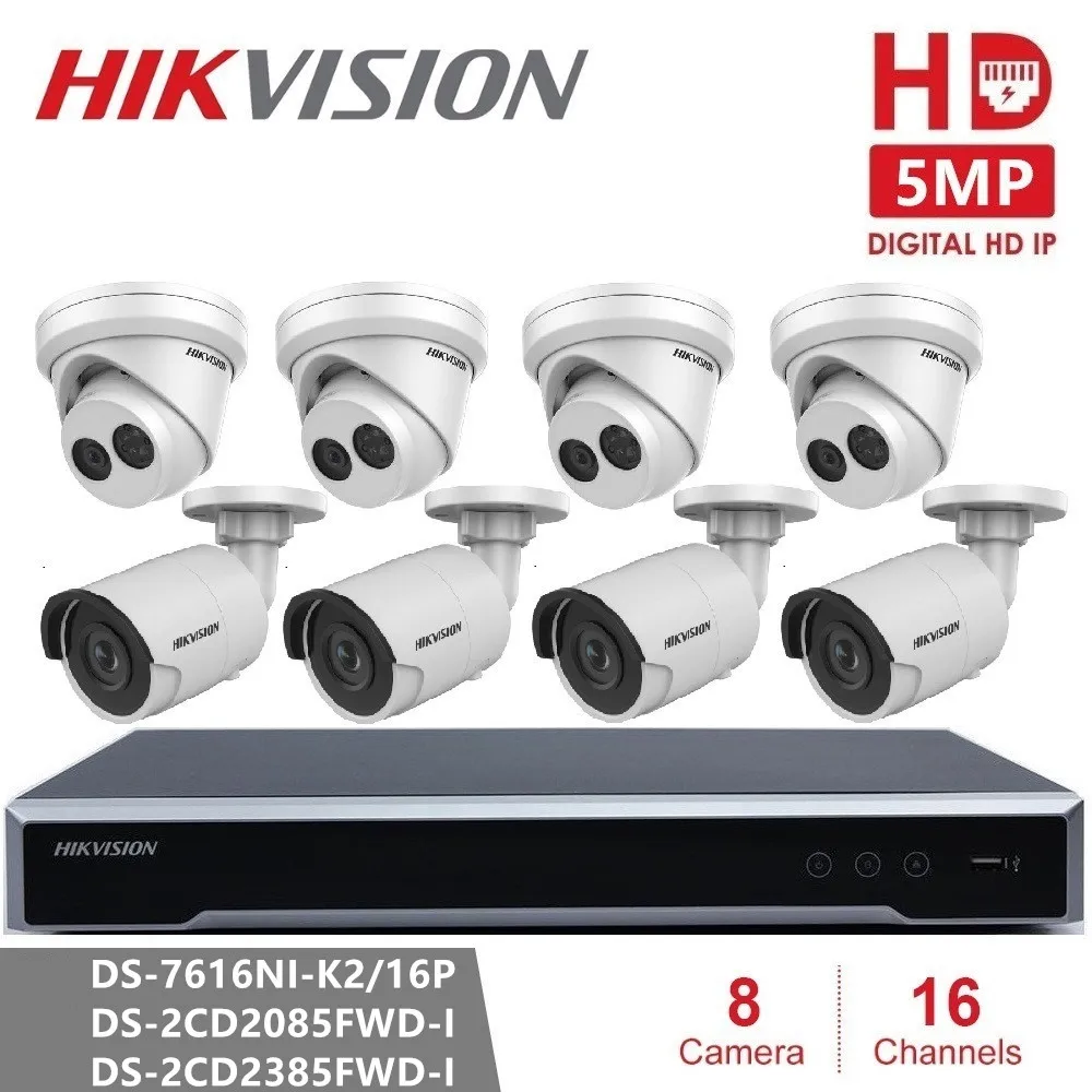 Hikvision комплект видеонаблюдения Система видеонаблюдения 8MP ip-камера револьверная сетевая камера 2 анализ режима работы камера безопасности H.265