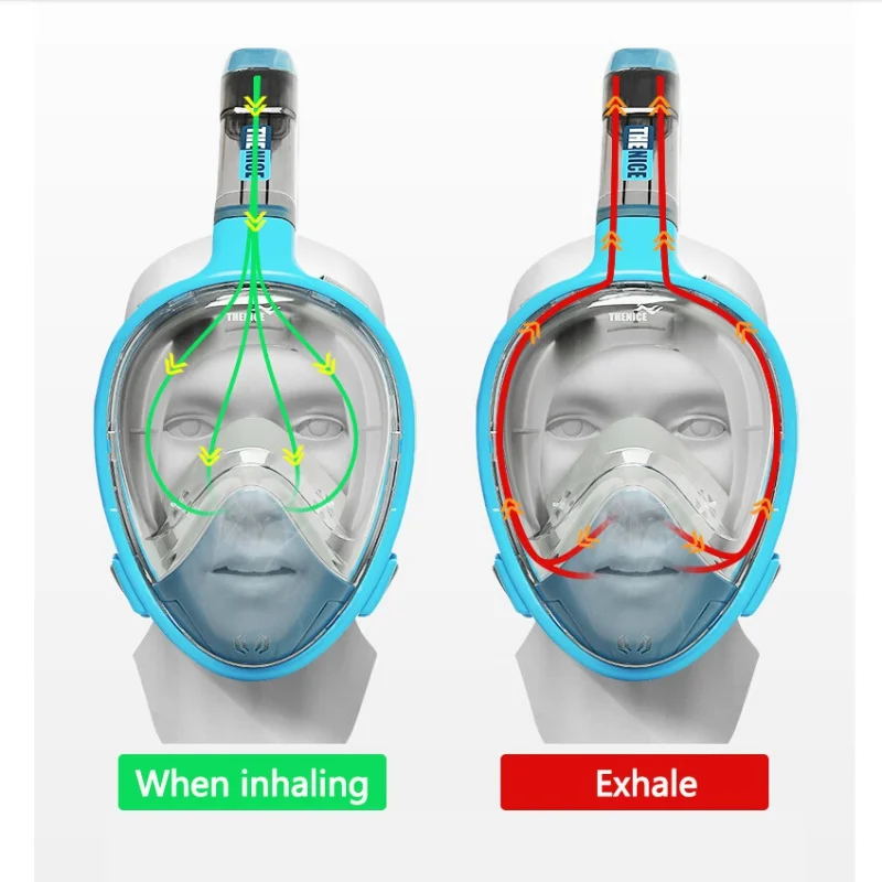 Подводное плавание маска близорукость Watertight Full-Dry Snorkel жидкая Резина + PC + ABS плавание маска ребенок взрослый Дайвинг оборудование