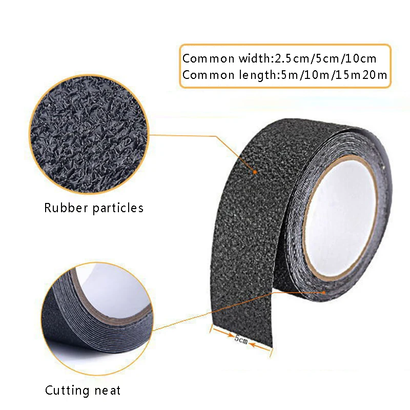 

Anti Slip Stairs Tapes PEVA Rubber DIY Bathroom Anti Slip Stickers Warning Stripes Emergency Lines Non-slip Stair Sticker Tape