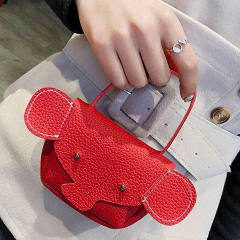 

New Kids Animal Shaped Coin Purse Elephant Messenger Bags For Children Gifts For Babies Brithday Gift For Little Girls