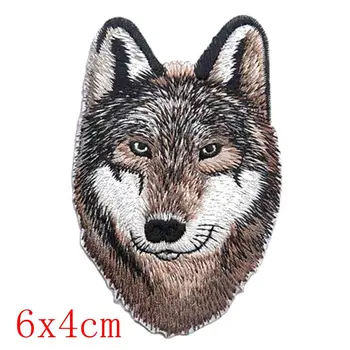 

2018 New Fashion New Arrival 1 Pcs Animal Wolf Patches For Clothing Diy Stripes Parches Iron On Clothes Stickers Custom Badges