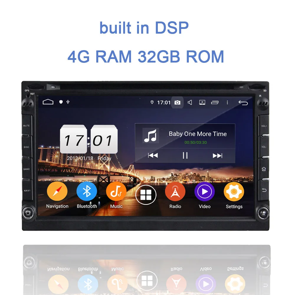 DSP ips TDA7851 2 din Android 9,0 4 Гб ОЗУ 64 Гб ПЗУ 8 ядерный автомобильный dvd-плеер Navi RDS Диапазон радиочастот wifi Bluetooth 4,2 для универсального - Цвет: 4G RAM 32G ROM