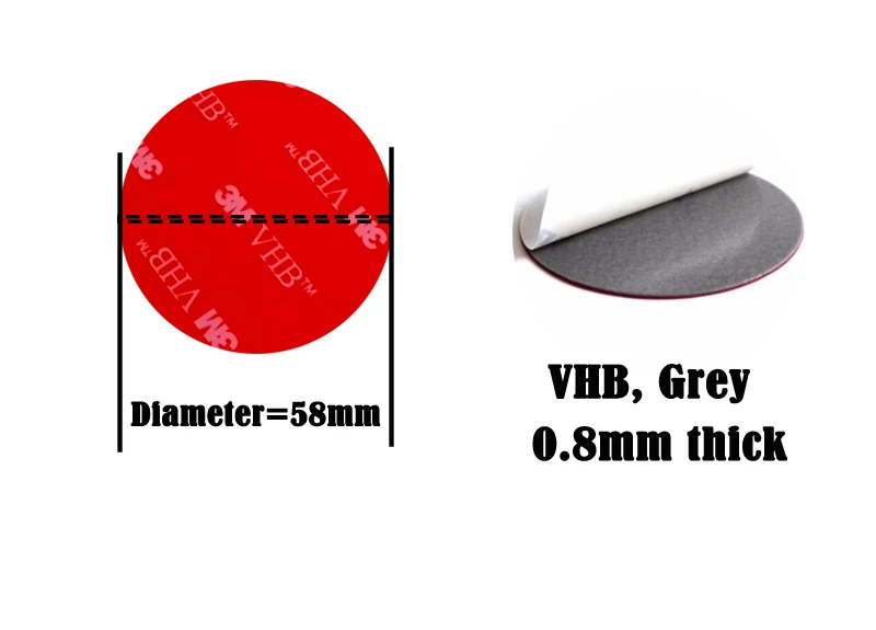 2pcs Φ58mm Grey Round 3M VHB 5608 Acrylic Foam Double Sided Adhesive Tape Business & Industrial