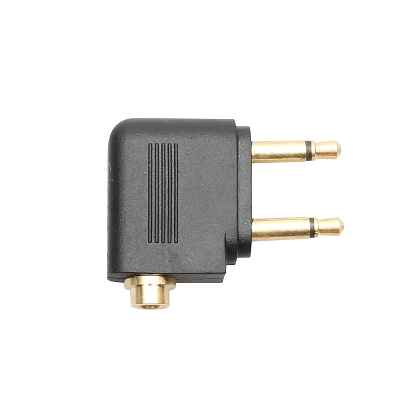 10pcs Aircraft Headphone Conversion Plug Aircraft Special Audio Adapter Gold Plated Revolution Jack 3 5MM Female Seat