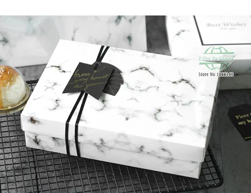 21*14*5 см 2 вида мраморный дизайн бумажная коробка шоколадные вечерние печенье в подарок коробка 100 шт./лот - Цвет: Paper lid