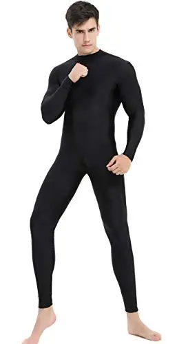 Мужская водолазка спандекс длинный рукав Unitard Боди для танцев