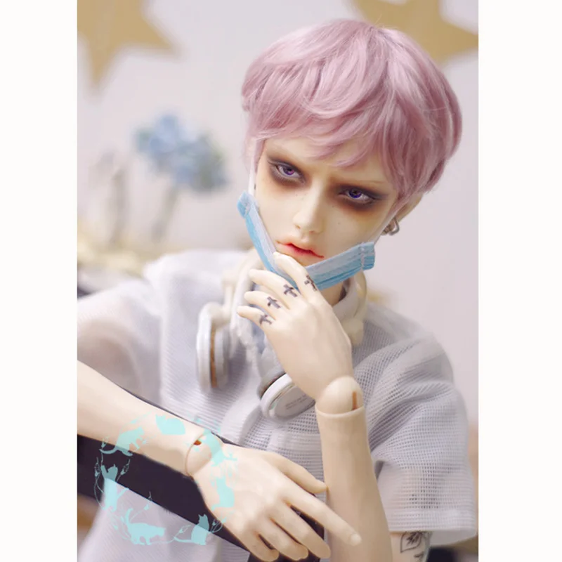 

BJD doll wig 1/4 1/6 1/8 1/12 giant doll 1/3 pink angel short volume hair