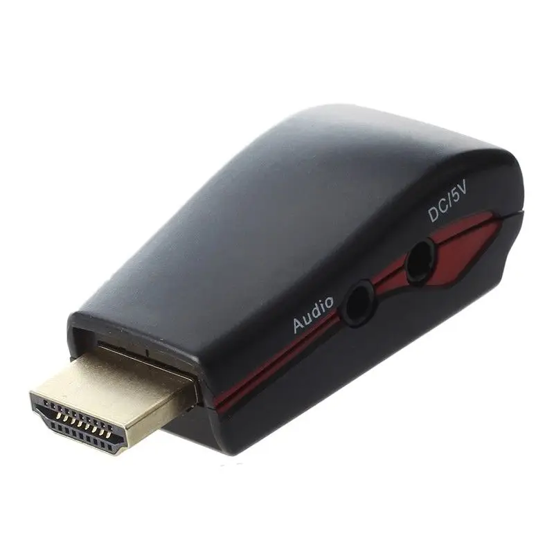 HFES популярный адаптер HDMI в VGA с аудиокабелем питания Папа-мама 1080p | Электроника