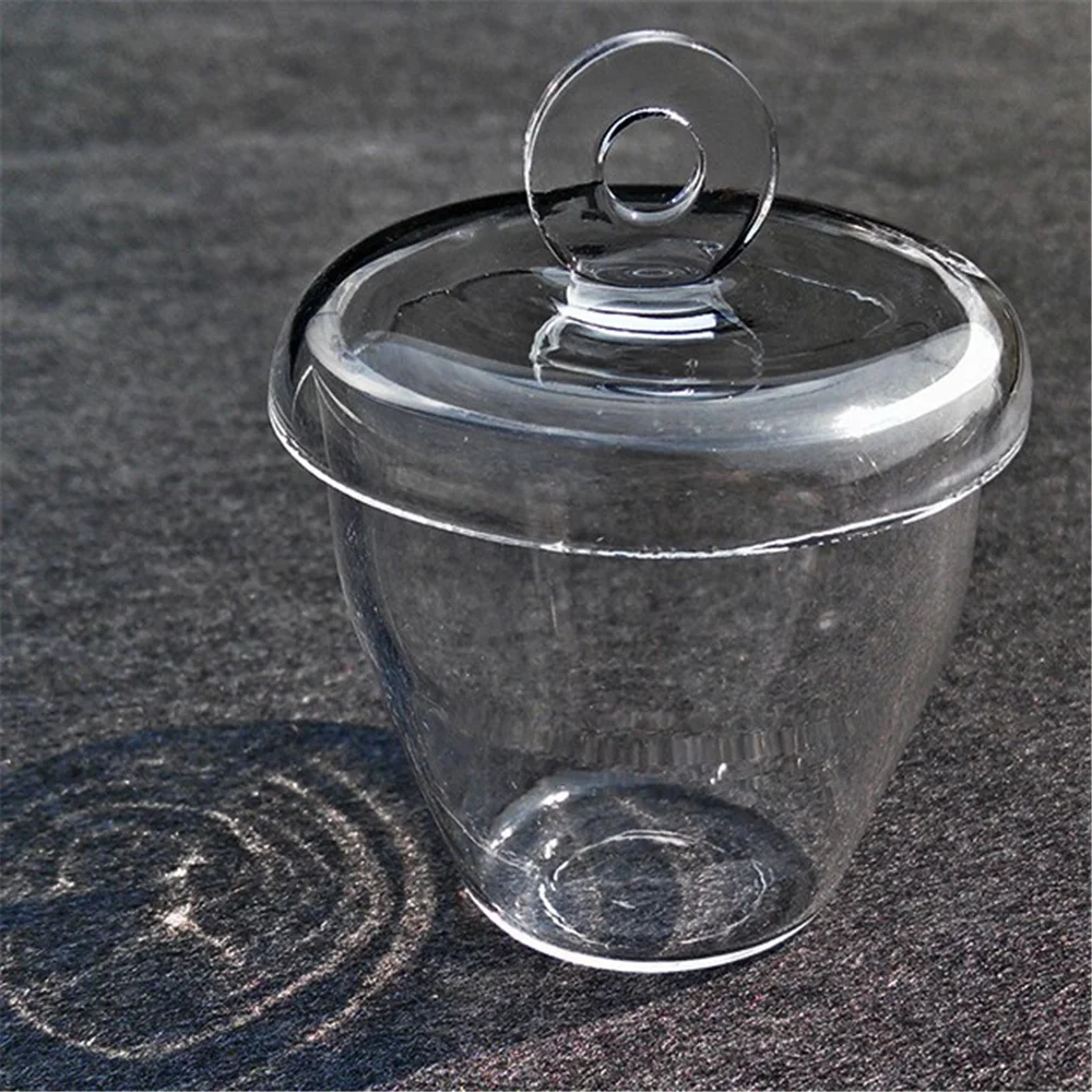 1pcs Lab Glass Quartz Crucible with Lid cover 5 300ML High Temperature