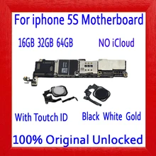 100% оригинал разблокирована для iphone 5S материнская плата с сенсорным ID/без Touch ID для iphone 5S логические платы с полными чипами