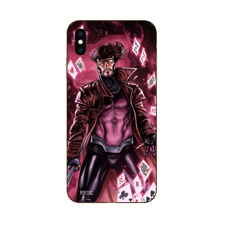 Модные Gambit xmen marvel comics мягкие Аксессуары из ТПУ чехол для телефона iPhone X XR XS Max 8 7 6s 6