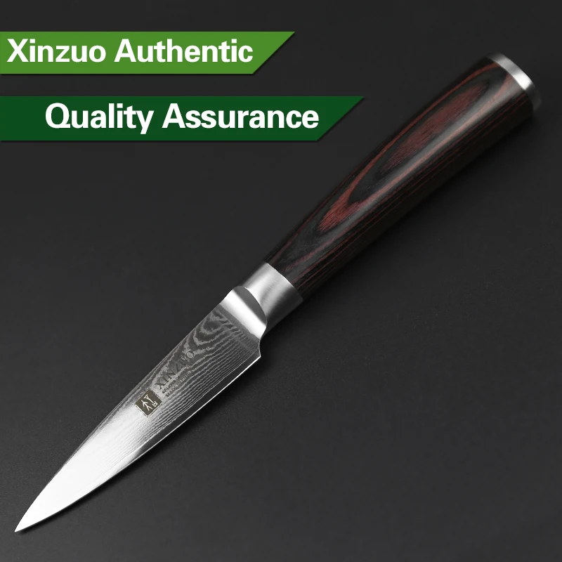 XINZUO 3 5 &quotдюймовый нож для фруктов высокоуглеродные Дамасские Ножи японский VG10
