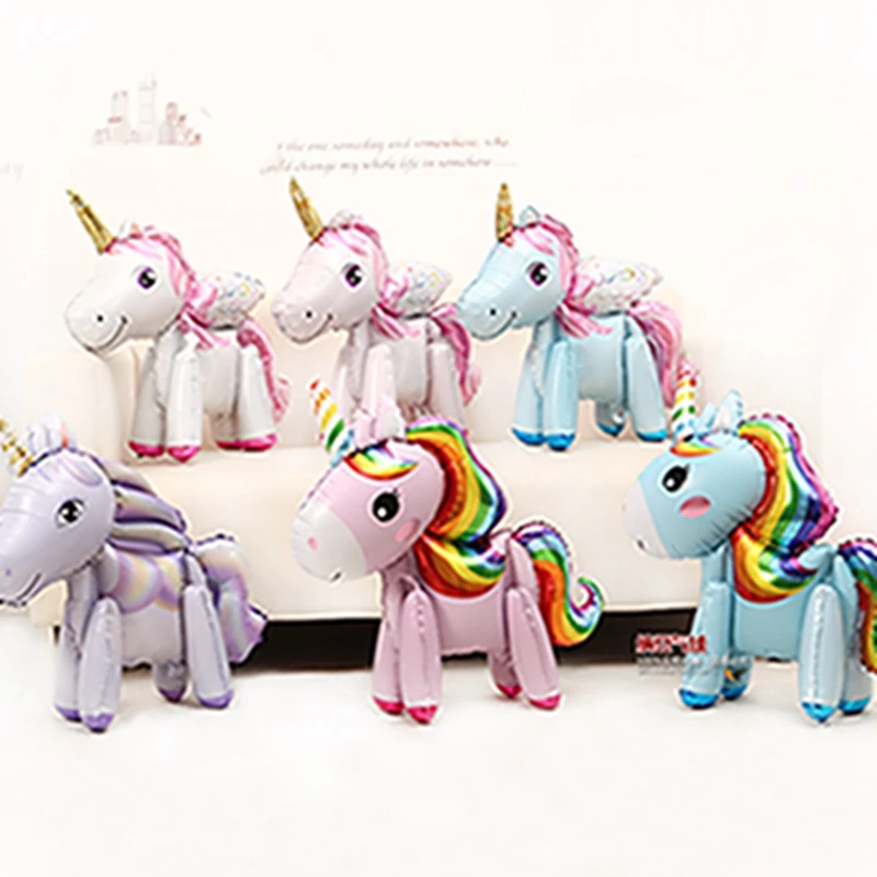 

1 unicorn cartoon unicorn party aluminum film balloon birthday party decoration supplies and accessories Pegasus balloon childre