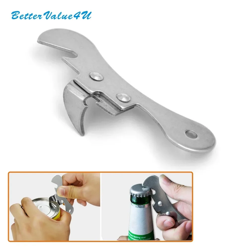 Bettervalue4u 2 in 1 Tin Can Bottle Opener Manual Opener Portable