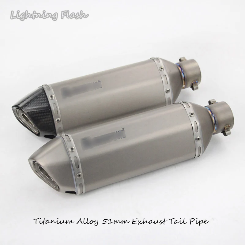 

Titanium Alloy Motorcycle Muffler Exhaust Tail Pipe Motorbike Escape Refit 38-51mm Universal Exhaust system Pipe with DB Killer