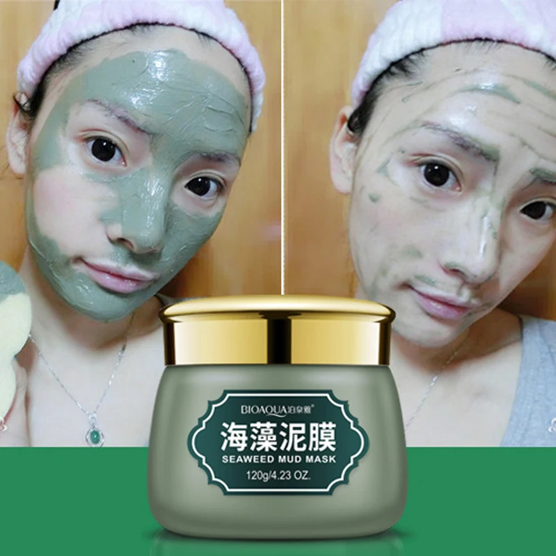 

BIOAQUA Seaweed mud Replenishment Oil Control Shrink Pores Whitening Tonic Nausea Facial Care Cosmetics Face Mask