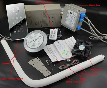 

steam shower controller home spa sauna control system with 3KW or 5KW 220V steamer GD-9016