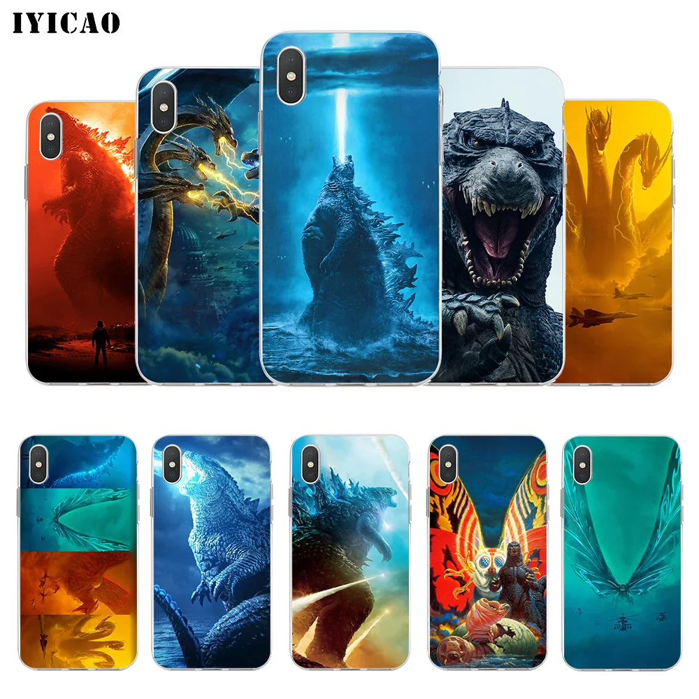 

IYICAO Godzilla 2 movie Soft Silicone Phone Case for iPhone X XR XS MAX 6 6s 7 8 Plus X 5 5S SE TPU Cover