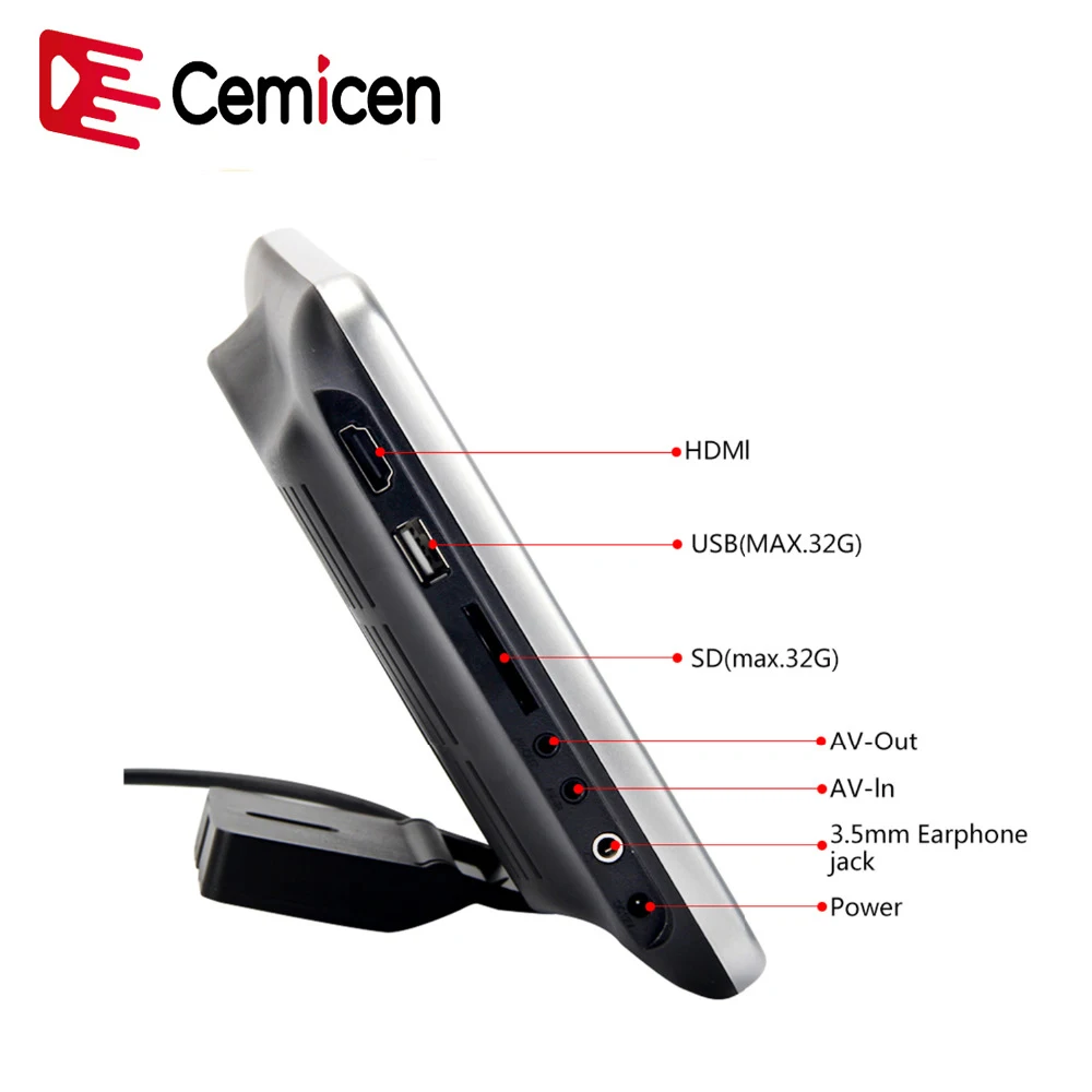 Cemicen 2 шт. 10 1 дюймов Автомобильный подголовник монитор HD цифровой ЖК экран DVD Аудио
