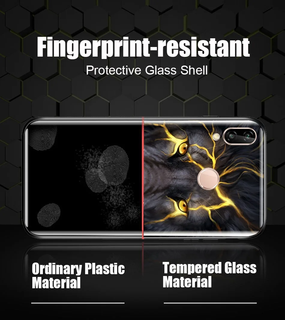 Tempered Glass Case For Huawei P20 Lite Pro Luxury Animal Pattern P Smart Coque Honor 9 Lite Case For Huawei Mate 10 Lite Cover (3)