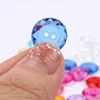 100PCS 13mm Plastic Round Crystal Buttons Mix Colors 2-holes Flatback Sewing Button Garments Accessories Handmade button Crafts 3